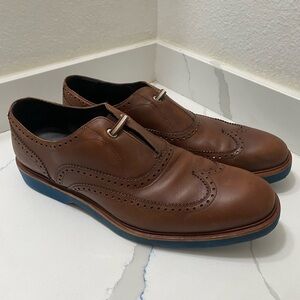 Salvatore Ferragamo Frankfort Radica - Leather Brogues Sz 10.5